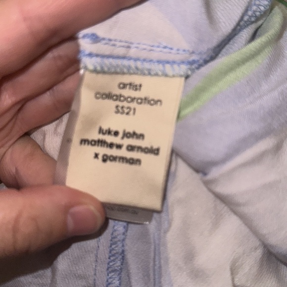 Gorman Skirt size 10 blue sunflower print satin midi luke John Matthew Arnold - Picture 6 of 6